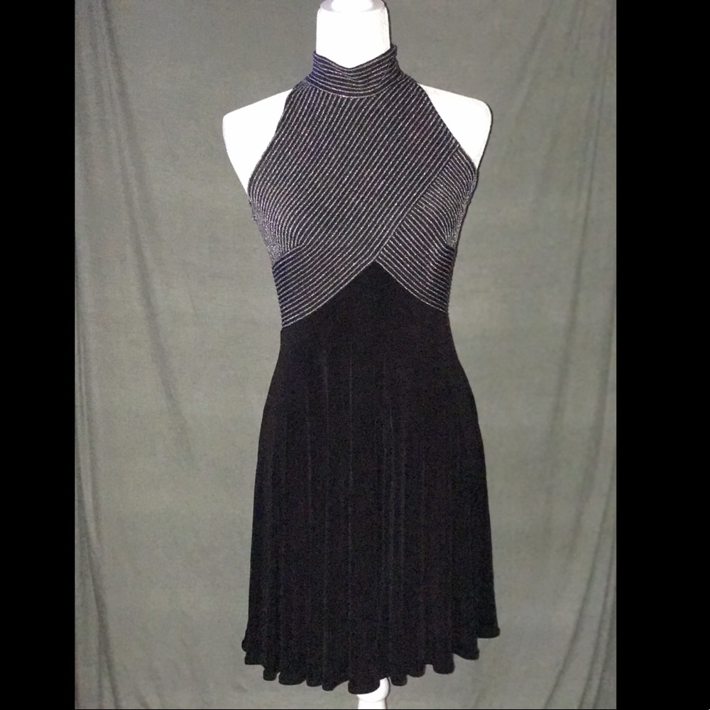 Cache black and sliver dress